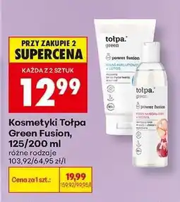 Biedronka Kosmetyki Tołpa Green Fusion, 125/200 ml oferta