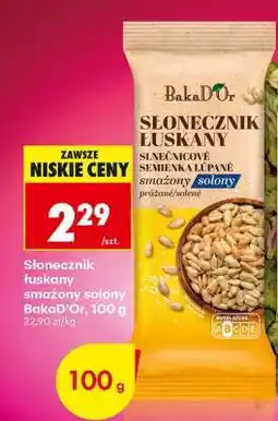 Biedronka Słonecznik łuskany, smażony, solony BakaD’Or, 100 g oferta