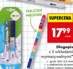 Biedronka Długopis z 3 wkładami wymazywalnymi Happy Color oferta