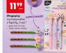 Biedronka Długopisy wymazywalne z figurką Kidea, 3 szt oferta