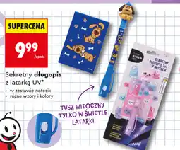Biedronka Sekretny długopis z latarką UV Kidea oferta