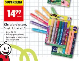 Biedronka Klej z brokatem UHU Glitter Glue oferta
