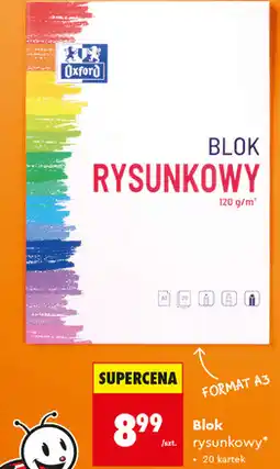 Biedronka Blok rysunkowy A3 Oxford oferta