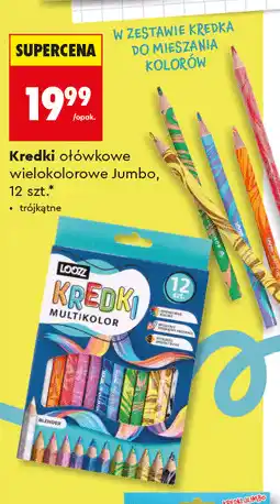 Biedronka Kredki ołówkowe wielokolorowe Jumbo Loozz, 12 szt oferta