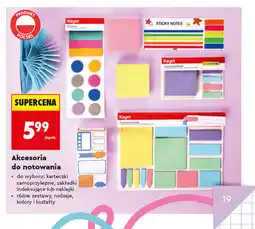 Biedronka Kayet Akcesoria do notowania (karteczki, zakładki samoprzylepne) oferta
