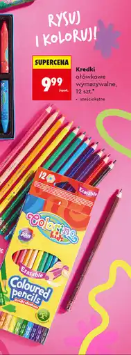 Biedronka Colorino Kids Kredki ołówkowe wymazywalne, 12 szt oferta