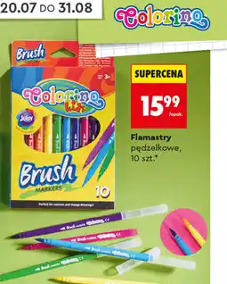 Biedronka Colorino Kids Flamastry pędzelkowe, 10 szt oferta