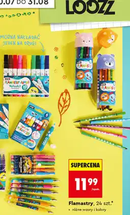 Biedronka Flamastry 24szt oferta