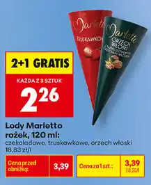 Biedronka Lody Marletto rożek oferta