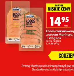 Biedronka Łosoś marynowany z sosem Marinero oferta