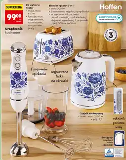 Biedronka Urządzenie kuchenne Hoffen (Toster, Blender ręczny 4 w 1 lub Czajnik elektryczny) oferta