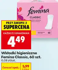 Biedronka Wkładki higieniczne Femina Classic, 60 szt oferta
