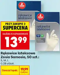 Biedronka Rękawice lateksowe Zosia Samosia, 50 szt oferta