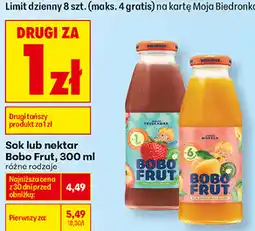 Biedronka Sok lub nektar Bobo Frut oferta