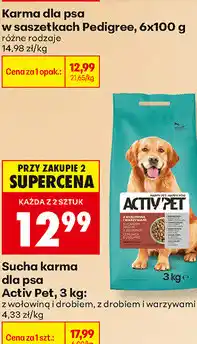 Biedronka Sucha karma dla psa Activ Pet oferta
