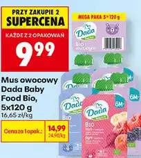 Biedronka Mus owocowy Dada Baby Food Bio oferta