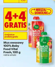 Biedronka Mus owocowy 100% Baby Food Vital Fresh oferta