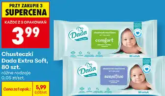 Biedronka Chusteczki Dada Extra Soft, 80 szt oferta