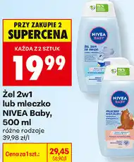 Biedronka Żel 2w1 lub mleczko Nivea Baby oferta