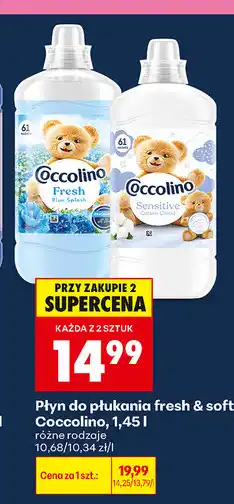 Biedronka Płyn do płukania fresh & soft Coccolino oferta