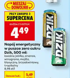 Biedronka Napój energetyczny w puszce zero cukru Dzik oferta