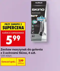 Biedronka Zestaw maszynek do golenia z 3 ostrzami Skino, 4 szt oferta