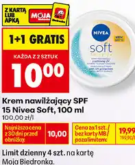 Biedronka Krem nawilżający SPF 15 Nivea Soft oferta