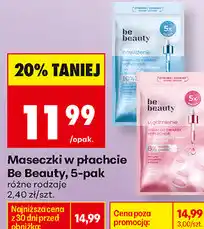 Biedronka Maseczki w płachcie Be Beauty 5-pak oferta