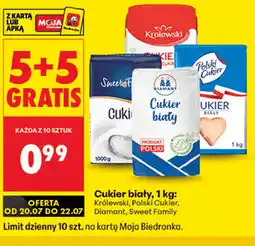 Biedronka Cukier biały Królewski, Polski Cukier, Diamant, Sweet Family oferta