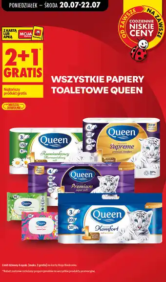 Biedronka Wszystkie papiery toaletowe Queen oferta