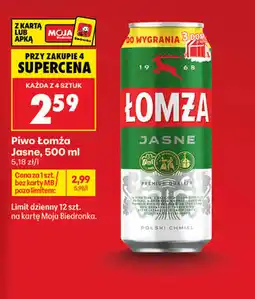 Biedronka Piwo Łomża Jasne oferta