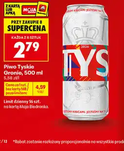 Biedronka Piwo Tyskie Gronie oferta