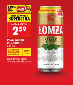 Biedronka Piwo Łomża Pils oferta