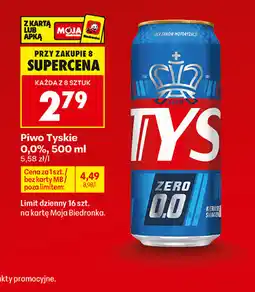 Biedronka Piwo Tyskie 0,0% oferta