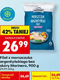 Biedronka Filet z morszczuka argentyńskiego bez skóry Marinero oferta