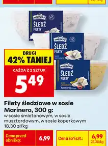 Biedronka Filety śledziowe w sosie Marinero oferta