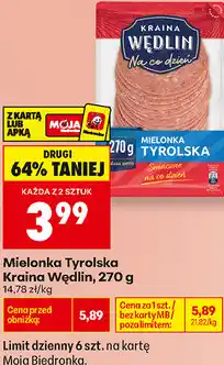 Biedronka Mielonka Tyrolska Kraina Wędlin oferta