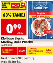 Biedronka Kiełbasa śląska Morliny, Duża Paczka oferta