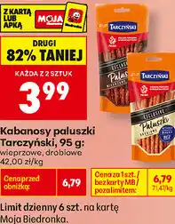 Biedronka Kabanosy paluszki Tarczyński oferta