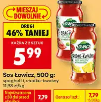 Biedronka Sos Łowicz, spaghetti, słodko-kwaśny oferta