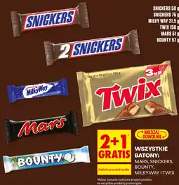 Biedronka Batony Mars, Snickers, Bounty, Milky Way, Twix oferta