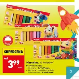 Biedronka Plastelina klasyczna z dodatkiem brokatu Kayet oferta
