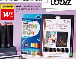 Biedronka Kredki ołówkowe z czarnego drewna Loozz 24 szt oferta
