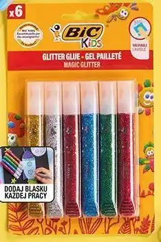 Biedronka Kleje brokatowe w płynie BIC Kids Magic Glitter oferta