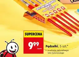 Biedronka Pędzelki Astra z włosia nylonowego 5-pak oferta