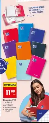 Biedronka Zeszyt A5/60 Oxford easyBook w kratkę oferta