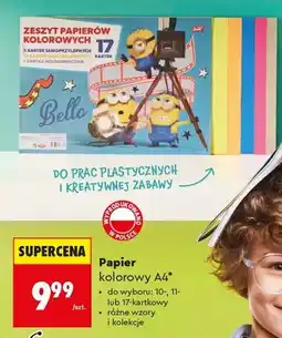 Biedronka Papier kolorowy A4 10-kartkowy LOOZZ oferta