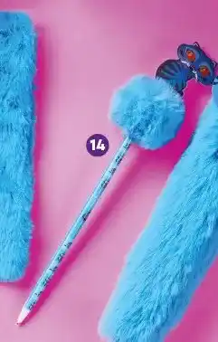 Biedronka Długopis z pomponem 35 cm niebieski tusz Netflix K-POP Demon Hunters oferta