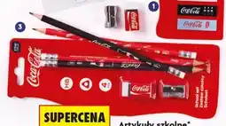 Biedronka Zestaw szkolny ołówki gumka temperówka Coca-Cola Interdruk oferta