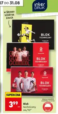 Biedronka Blok techniczny A4 10 kartek Interdruk oferta